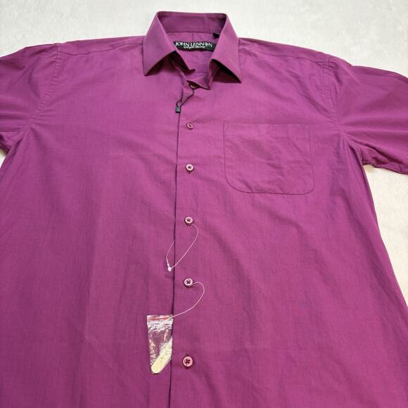 John Lennon x English Laundry Purple Ombré Long Sleeve Button Down Shirt Size M - Picture 5 of 12